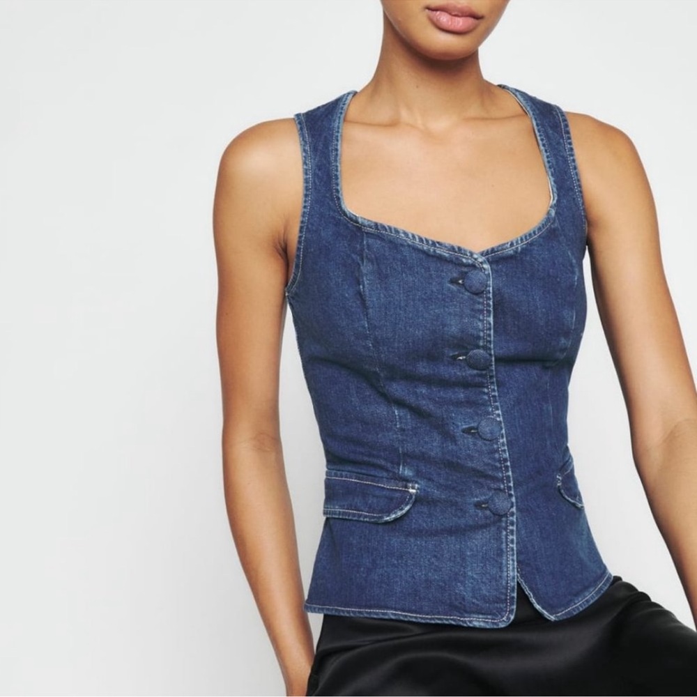 Reformation Denim Asha Top in size 4!
